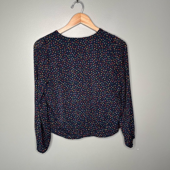 Madewell Lyric Wrap Top in Sugar Dot - Picture 5 of 14